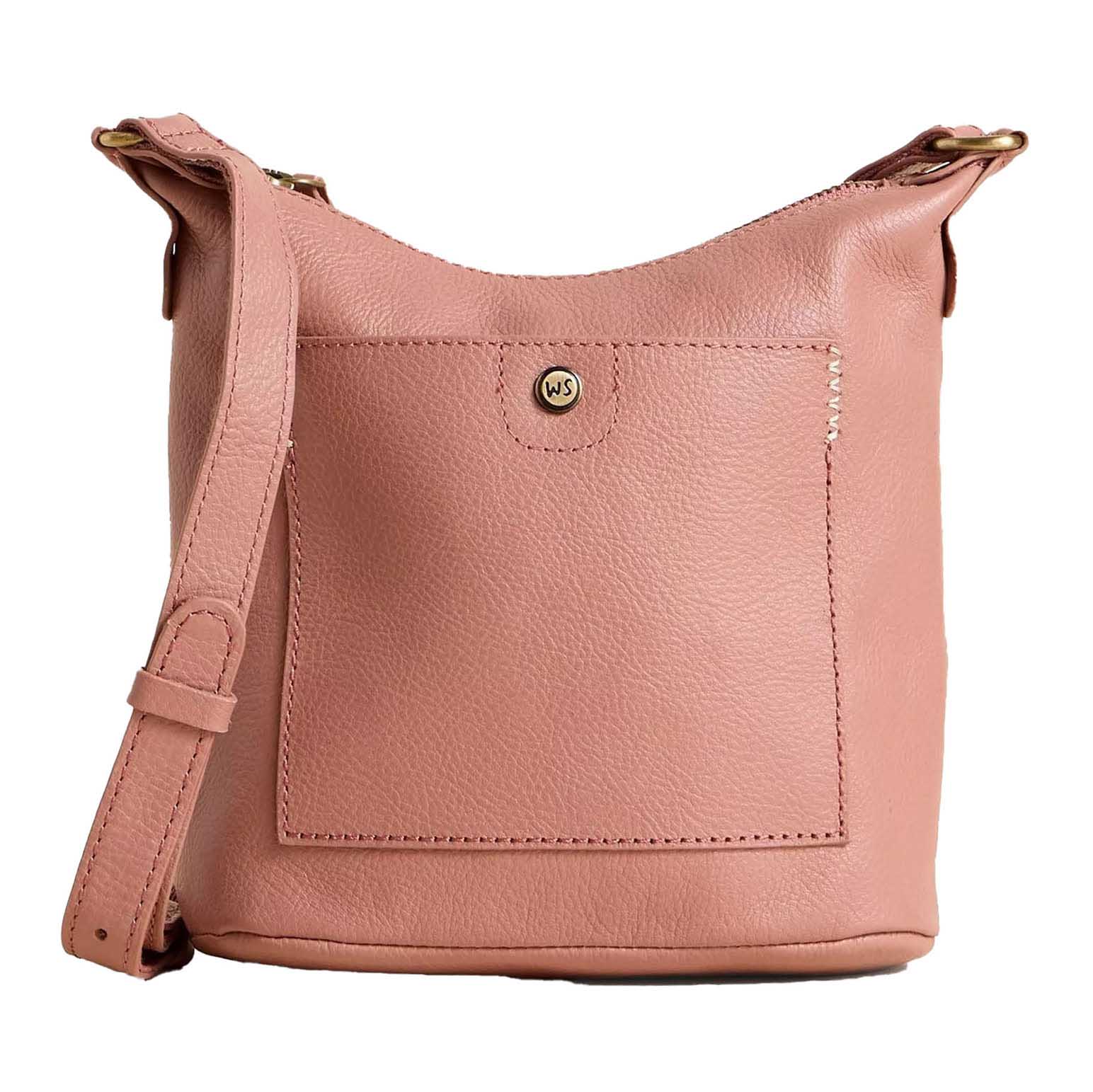 White Stuff Mini Fern Leather Crossbody